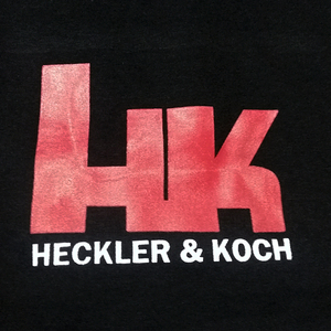 送込【Heckler & Koch】ヘッケラー&コッホ/ ブラック★選べる5サイズ/S M L XL 2XL/ヘビーウェイト 5.6オンス