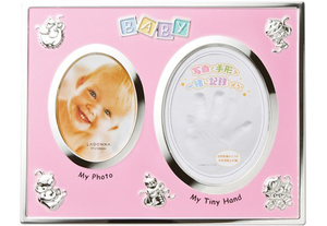 ( outlet with translation ) Rodan na baby hand-print * foot-print photo frame clay attaching PK9561-111