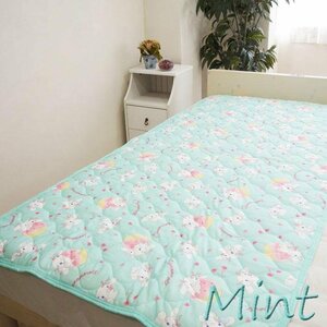  single Cinnamoroll cold sensation bed pad mint approximately 100×205cm Sanrio pad sheet 