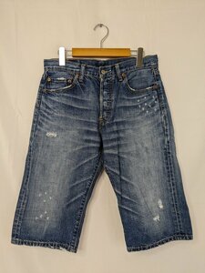 Levi’s 501 00's リーバイス クラッシュ加工ショートデニムパンツ フィリピン製 サイズ：30インチ