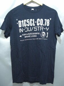 DIESEL ディーゼル SIMPLIFY MULTIPLY ロゴ プリント Tシャツ カットソー サイズXS ブラック 黒 トップス メンズ