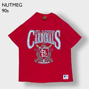 【NUTMEG】90s USA製 Tシャツ プリント MLB 公式 カージナルス XL ビッグサイズ シングルステッチ US古着