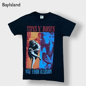 【Bayisland】Guns N' Roses ガンズ・アンド・ローゼス バンドTシャツ バンt プリント S 古着