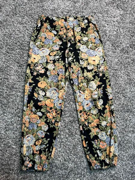 Supreme　Flower pants　シュプリーム　フラワーパンツ　ブラック　S