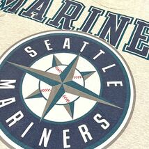 【90s】MLB Seattle Mariners シアトル・マリナーズ 半袖Tシャツ メンズL相当 灰/グレー系 プリント 野球 ベースボール オールド 古着 USED_画像6