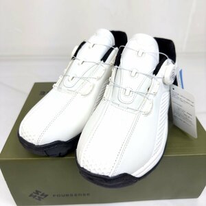 *FOURSENSE one touch dial type spike less shoes FOSN-013 ( white ) 25.0cm men's Golf shoe s*