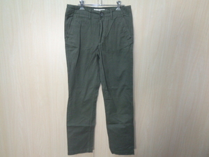 b973◆H&M L.O.G.G. チノパンツ◆エイチアンドエム size29 カーキ色系 コットン100％ テーパードレッグ トラウザーズ メンズ ボトムス 5G