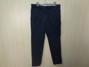 b503◆ZARA スリムフィット チノパンツ トルコ製◆ザラ eur38 usa.mex30 ネイビー色 ストレッチ素材 テーパードレッグ トラウザーズ 5G