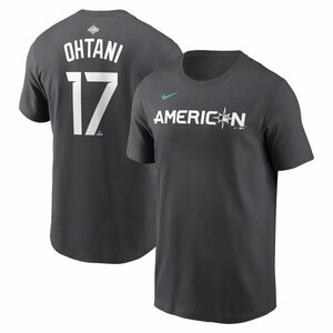 【XLサイズ】大谷翔平 NIKE オールスターTシャツ2023 SHOHEI OHTANI AMERICAN LEAGUE MLB ALL-STAR GAME NAME&NUMBER T-SHIRT ANTHRACITE