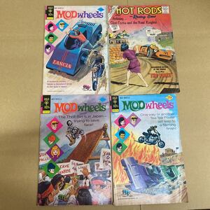 a0725-15.洋書 当時物 MOD WHEELS HOTRODS他 車関連 アメコミ まとめセット GOLDKEY CDC コレクター レア comic