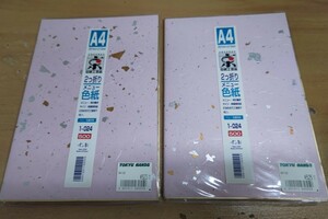 色紙 伝統工芸品 A4 2つ折り サイン 寄せ書き 新品 2枚セット