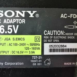 ソニー SONY 純正 ACアダプター 16.5V 3.9A 外径6mm ■AC-FD006■ KLV-14AP2/14SP2/15AP2/15SP2/15SR1/17HR1等用 通電確認済み A2の画像2