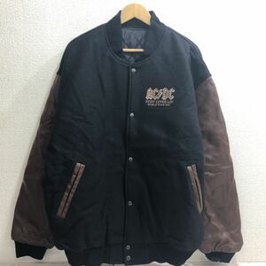 AC/DC スタジャン 2X ACDC STIFF UPPER LIP ワールドツアー 2000 USA製 ブルゾン[Q6504]