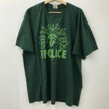 Anvil THE POLICE ポリス Tシャツ グリーン 2X 自由の女神 海外 半袖 ロック バンド 古着[N3643]_画像1