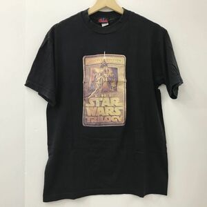 STAR WARS スター ウォーズ Tシャツ USA製 THE STAR WARS TRILOGY 黒 ブラック 映画 SF映画[N3636]