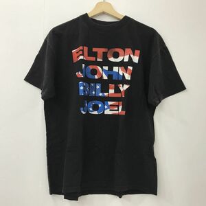 billy joel elton john ツアー Tシャツ L ブラック ビリージョエル エルトンジョン 1998[N3621]