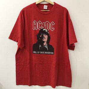 Tennessee River AC/DC エーシーディーシー Look Up Your Daughtersアンガス・ヤング レッド 2XL 2005 半袖 Tシャツ 海外 ロック [N3613]