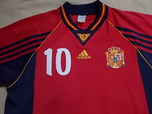 【正規品・古着】スペイン代表（H）ユニフォーム　ラウール＃10　1998年フランスW杯　レアルマドリード_画像3