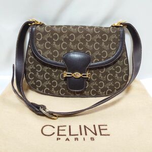 CELINE マカダム柄 馬車ロゴ ワンショルダーバッグ ヴィンテージ 