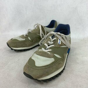 ZDA Z ti-e-Marathon marathon low cut sneakers shoes men's light gray khaki suede leather shoes approximately 27cm degree 