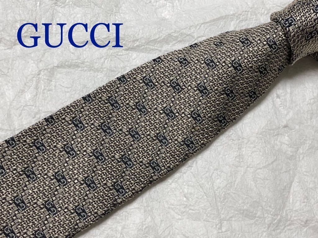 GUCCI グッチ ネクタイ シルク100% イタリア製 ホースビット 総柄