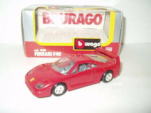 bburago Made in Italy Ferrari F40 / イタリア製ブラーゴ カスタマイズ フェラーリ F40 ( 1:43 ) レッド