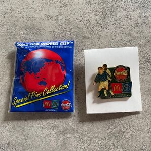 2002 FIFA ワールドカップ コカコーラ マクドナルド ピンバッジ 未使用品