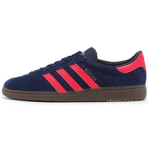 1円～ Adidas Originals MUNCHEN DARK BLUE/SOLAR RED/GUM 27.5cm