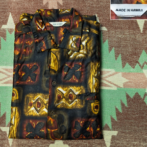 デッドストック 【KAMEHAMEHA】 60s Hawaiian Shirt SM / 60年代 カメハメハ ハワイアン シャツ アロハ オープンカラー ビンテージ 50s70s