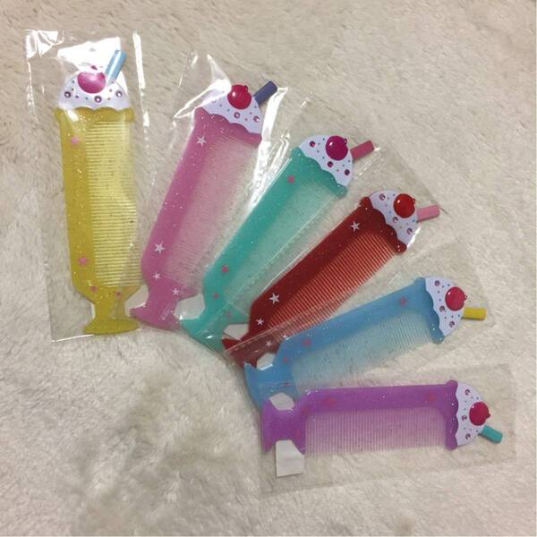 送料込★SWIMMER★スイマー★ソーダコーム 6色セット くし クリームソーダ ゆめかわいい プレゼントに最適 R36_6921k