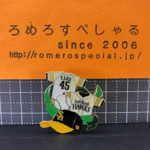 同梱OK★【ピンバッジ】2011年♯45李杜軒/Lee/福岡ソフトバンクホークス【ピンズ/ピンバッチ/野球】