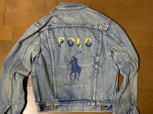  редкость * Ralph Lauren *POLO* вышивка Denim жакет *G Jean *po колено *