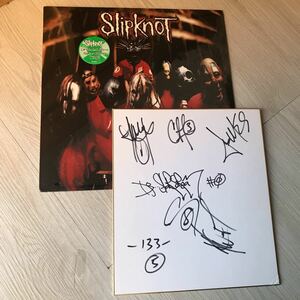 Slipknot 1st 直筆サイン付きレコード　限定グリーン盤　スリップノット　緑　レア！