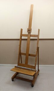 [ direct receipt only (pick up) ] large wooden easel adjustment possibility with casters extra-large easel oil picture material 