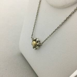 TIFFANY&Co. ティファニー フラワー コンビ ネックレス シルバー ゴールド アクセサリー 925 750【B186053】の画像4