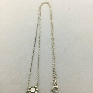 TIFFANY&Co. ティファニー フラワー コンビ ネックレス シルバー ゴールド アクセサリー 925 750【B186053】の画像5