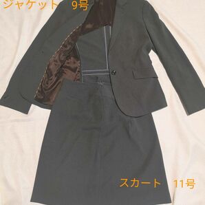 オリヒカ　セットアップ　スーツ　ウォッシャブル　洗濯可　グレー　9号　11号 スカートスーツ　サマースーツ
