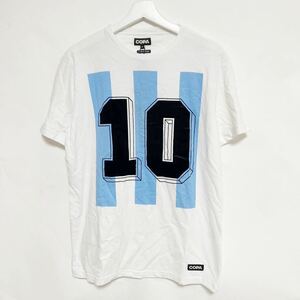 COPA コパ フットボール アルゼンチン レトロ ナンバー 10 半袖 Tシャツ M 未使用