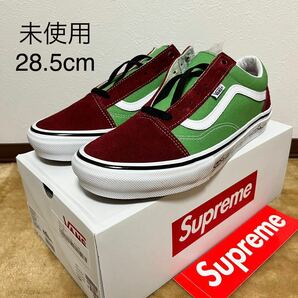 未使用 21fw Supreme Vans Old Skool Green 28.5cm US10.5 タグ、ステッカー付き Supreme Online 購入 シュプリーム バンズ