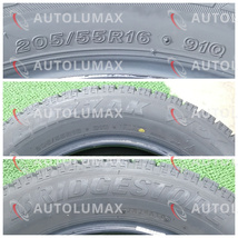 205/55R16 91Q Bridgestone BLIZZAK VRX 中古 スタッドレスタイヤ 4本セット 送料無料 205/55/16 ブリヂストン U2632.J_画像6