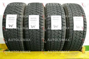 225/65R17 102Q Bridgestone BLIZZAK DM-V2 中古 スタッドレスタイヤ 4本セット 2018年製 送料無料 225/65/17 ブリヂストン U2735.W