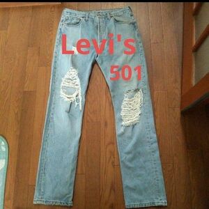 Levi's 501 ダメージ W34 Made in UK