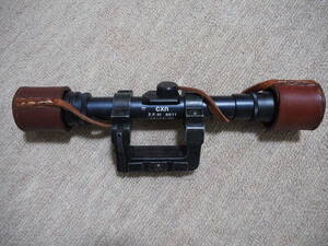 モーゼルKar98Kスコープ（zf41）用の本革レンズカバー 　(検索・タナカ・マルシン・DOUBLE　BELL）