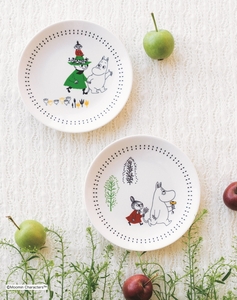 MOOMIN Moomin. circle plate gorgeous 2 pieces set | Cook pad cookpad plus2022 year winter number appendix only porcelain made 