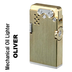 オリバー　メカニカル　オイルライター　OLIVER　High Class Oil Lighter 真鍮削り出し　ワンプッシュで自動着火　OLV-MOL 送料無料