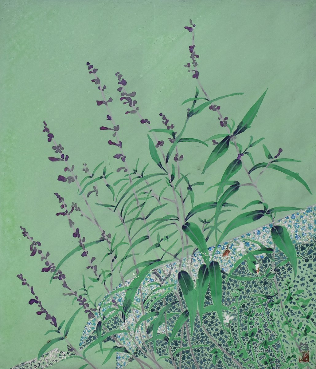 [Seiko Gallery - 5500 items on display! Find your favorite work] Popular Japanese painter Koichi Suzuki 10F Rinren with frame, painting, Japanese painting, flowers and birds, birds and beasts