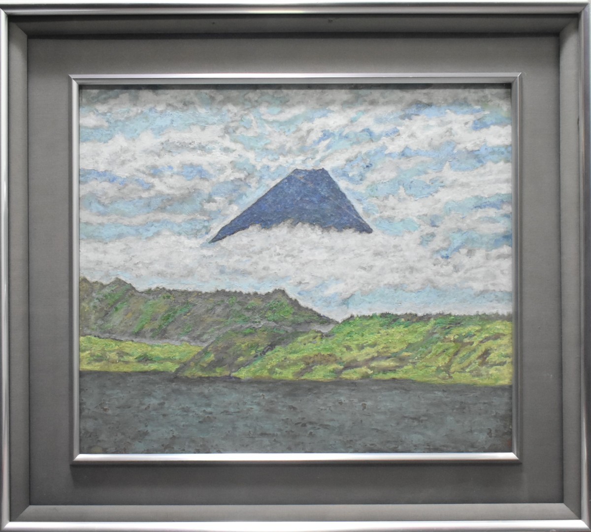 Tranquilo pintor japonés Reiyo Sugiyama Fuji azul Pintura al óleo No. 10 [Galería Masami], Cuadro, Pintura al óleo, Naturaleza, Pintura de paisaje