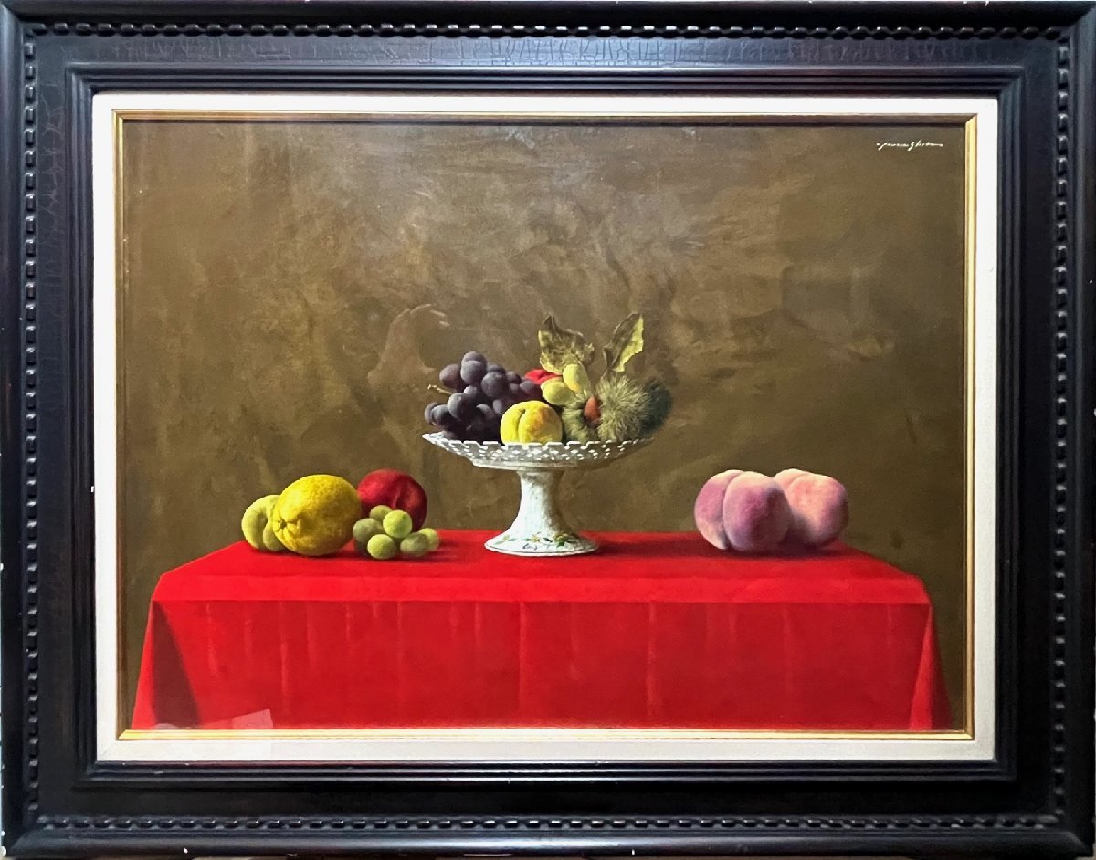 This is a valuable miniature painting by a popular artist that will add elegance and luxury to your room! Toru Yamashita No. 20 Still Life on the Table [Masamitsu Gallery, 5500 items on display], painting, oil painting, still life painting