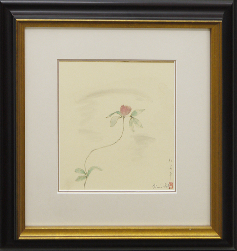 A watercolor painting of a lovely red tsumekusa! Watercolor pencil drawing by Shinichi Saito Red tsumekusa ① [Masamitsu Gallery] One of the largest art galleries in Tokyo 53rd anniversary since its founding*, painting, watercolor, still life painting