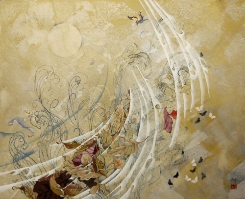 Подлинная работа Коичи Судзуки 15F «Первая весна» [Галерея Масами] Одна из крупнейших галерей Токио 53-я годовщина основания*, Рисование, Японская живопись, Цветы и птицы, Дикая природа